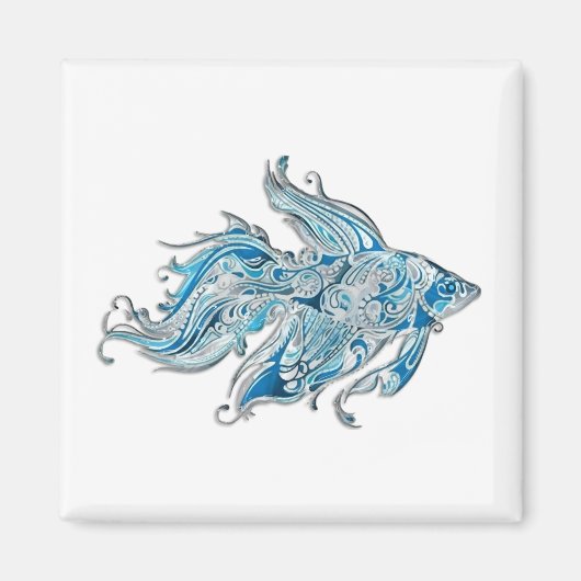 Paisley stromende vis magneet (Voorkant)