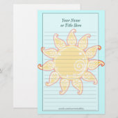 Paisley Sun Stationery Briefpapier (Voorkant / Achterkant)
