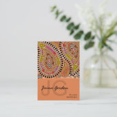Paisley Supreme Business Card-sjabloon Visitekaartje (Staand voorkant)