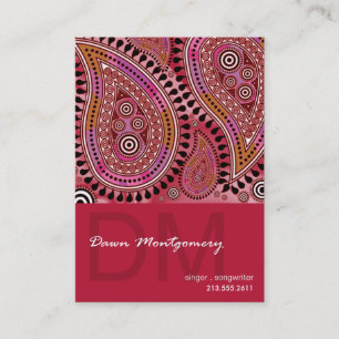 Paisley Supreme Business Card-sjabloon Visitekaartje