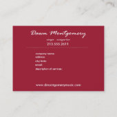 Paisley Supreme Business Card-sjabloon Visitekaartje (Achterkant)