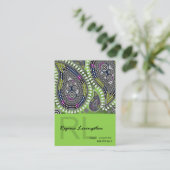 Paisley Supreme Business Card-sjabloon Visitekaartje (Staand voorkant)