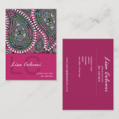 Paisley Supreme Business Card-sjabloon Visitekaartje (Voorkant / Achterkant)
