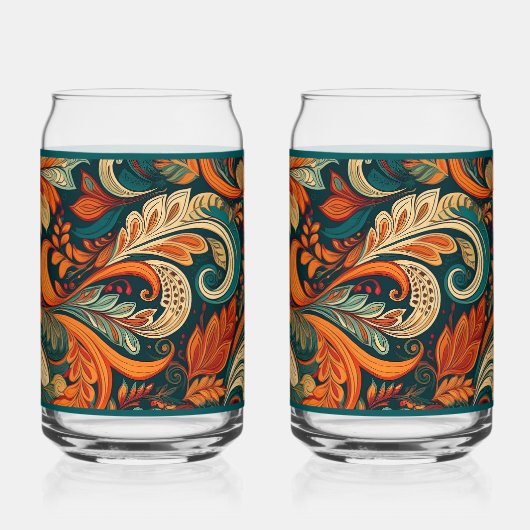 Paisley Swirl Soda Glass Blikvorm Glas (Achterkant)