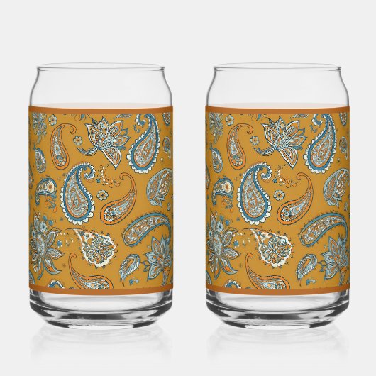 Paisley Teardrop Soda Glass Blikvorm Glas (Voorkant)