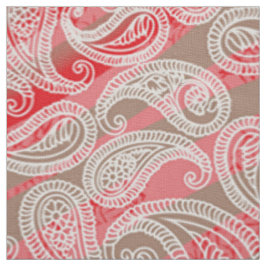Paisley Textile | Rood Roze Groene Stof Print