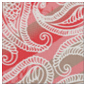 Paisley Textile | Rood Roze Groene Stof Print (Close Up)
