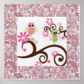 Paisley Uilen Poster (Voorkant)