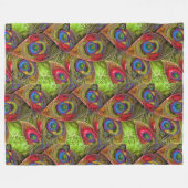 Paisley veren2 Fleece Deken (Voorkant (Horizontaal))
