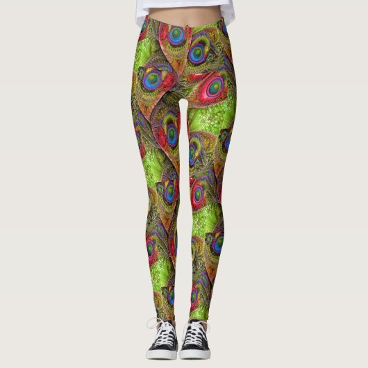 Paisley veren2 leggings (Voorkant)