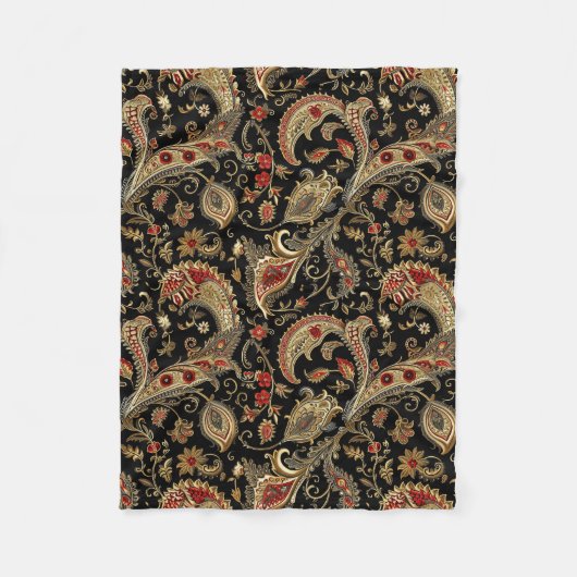 Paisley, Victoriaans, Gotisch,  Fleece Deken (Voorkant)