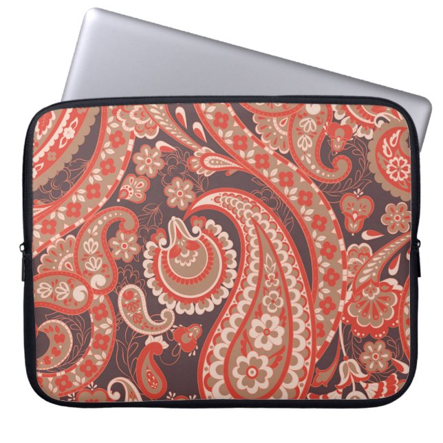 Paisley vintage seamless pattern. Fantastic flower Laptop Sleeve (Voorkant)