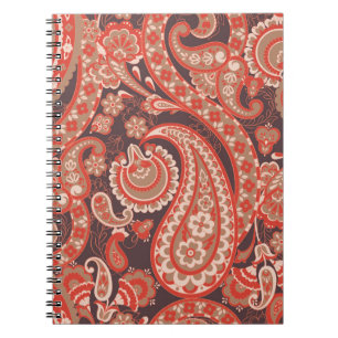 Paisley vintage seamless pattern. Fantastic flower Notitieboek