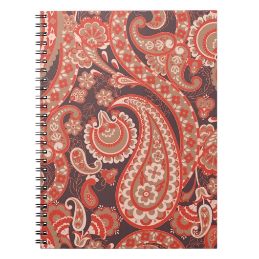 Paisley vintage seamless pattern. Fantastic flower Notitieboek (Voorkant)