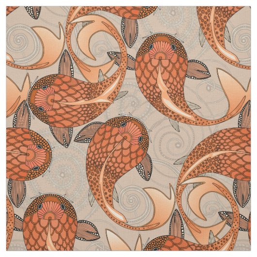 paisley visbisque stof (Swatch)