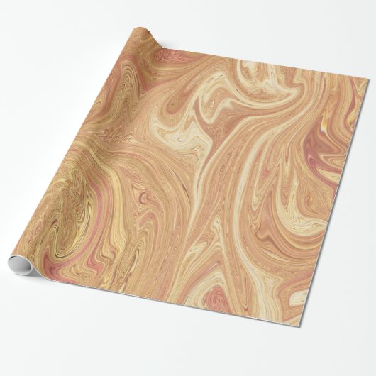 Paisley Vloeibare Marmer ALLE GELEGENHEDEN Cadeaupapier (Uitgerold)