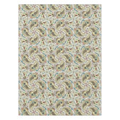 Paisley vogels in geel/bruin en wit tafelkleed (Voorkant)