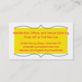 Paisley Vorken Party Chef Kookles Catering Visitekaartje (Achterkant)