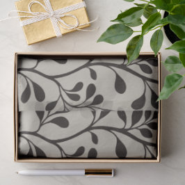 Paisley-wals Minimalistische botanische silhouette Tissuepapier