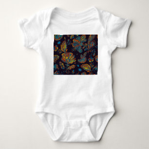 Paisley waterverf: bloemenpatroon tegel romper