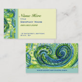 Paisley Waterverf Design Visitekaartje (Voorkant / Achterkant)