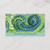 Paisley Waterverf Design Visitekaartje (Achterkant)