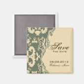 paisley western land bruiloft SAVE THE DATE Magneet (Voorkant / Achterkant)