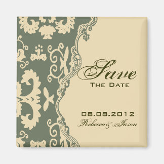 paisley western land bruiloft SAVE THE DATE Magneet