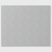 Paisley White over grijs omslagpapier Cadeaupapier (Vlak)