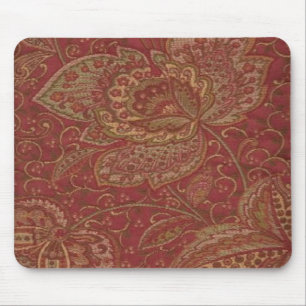  Paisley Wine Gold Olive Shades Mousepad Muismat