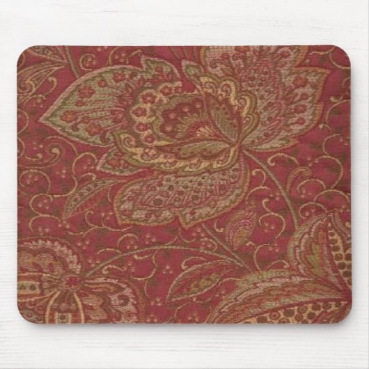 Paisley Wine Gold Olive Shades Mousepad Muismat (Voorkant)