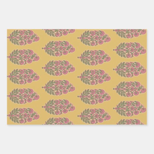 paisley Wrapping Paper Flat Sheet Set of 3 (Voorkant 3)