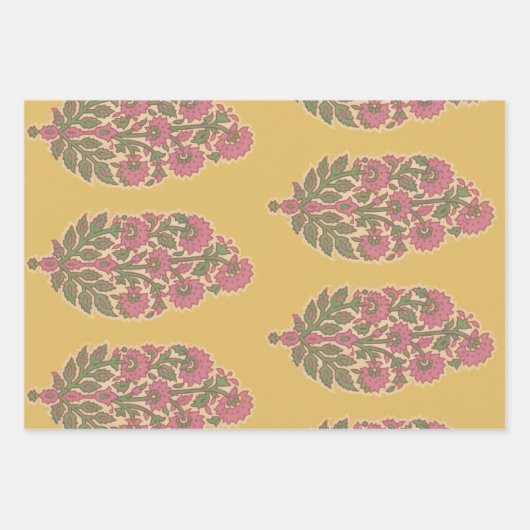 paisley Wrapping Paper Flat Sheet Set of 3 (Voorkant 2)