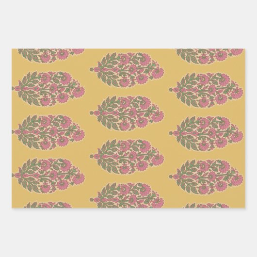 paisley Wrapping Paper Flat Sheet Set of 3 (Voorkant)