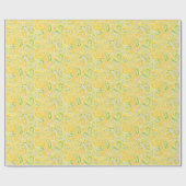 Paisley Yellow Green en Paars Pattern Cadeaupapier (Vlak)