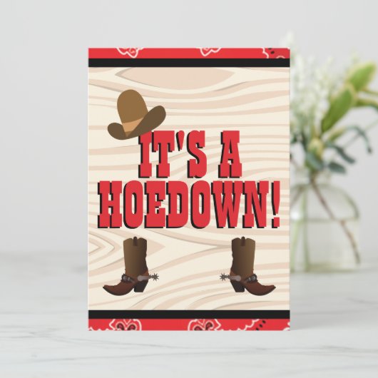 Paisley zakdoek Rood & Zwart Western Verjaardag Kaart (Staand voorkant)