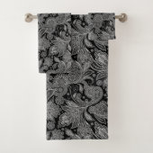 Paisley, zwart en wit Bad Handdoek (Insitu)