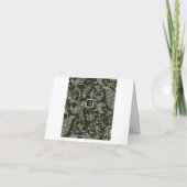 Paisley zwart-wit monogram Initiaal Bedankt (Achterkant)
