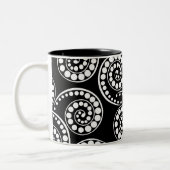 Paisley zwirlpatroon modern tweekleurige koffiemok (Links)
