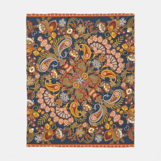  paisleybandafdruk, halsdoek of fleece deken (Voorkant)