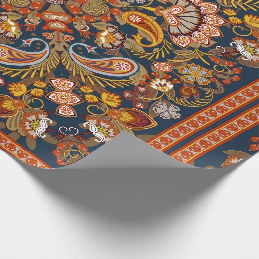  paisleybandafdruk, halsdoek of k cadeaupapier (Hoek)