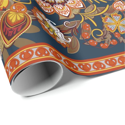 paisleybandafdruk, halsdoek of k cadeaupapier (Rol Hoek)