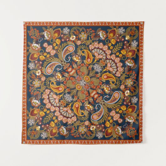 paisleybandafdruk, halsdoek of k wandkleed (Voorkant)