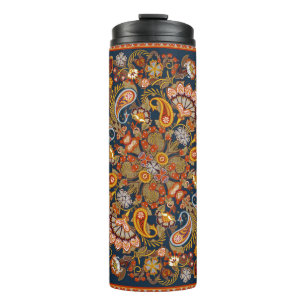  paisleybandafdruk, halsdoek of thermosbeker