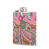 paisleygipserretro hipflask uit 1970 heupfles (Links)