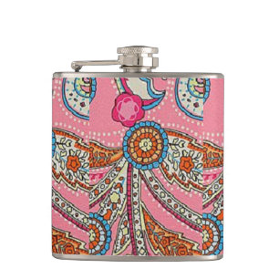 paisleygipserretro hipflask uit 1970 heupfles