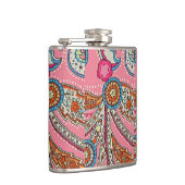 paisleygipserretro hipflask uit 1970 heupfles (Rechts)