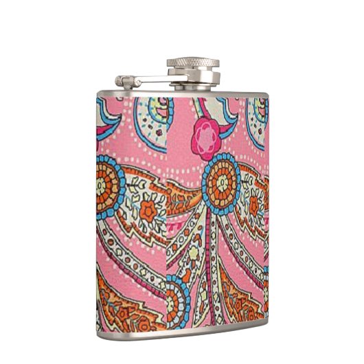 paisleygipserretro hipflask uit 1970 heupfles (Rechts)