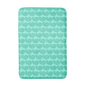 Paisleypatroon, aqua en turquoise badmat (Voorkant Verticaal)