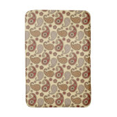 Paisleypatroon, bruin, tint en beige badmat (Voorkant Verticaal)
